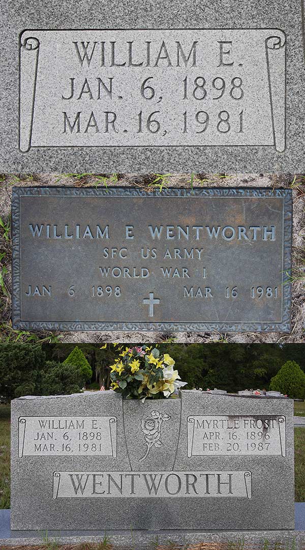 William E. Wentworth Gravestone Photo