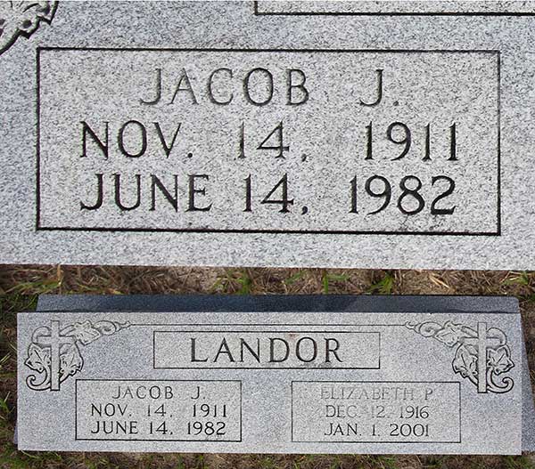 Jacob J. Landor Gravestone Photo