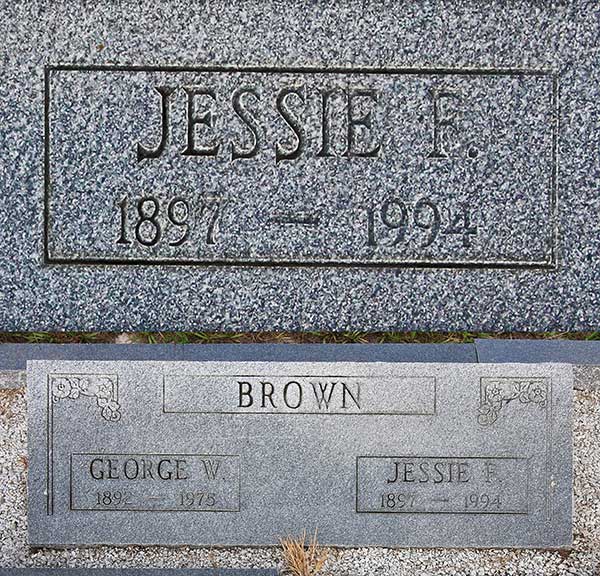 Jessie F. Brown Gravestone Photo