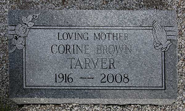 Corine Brown Tarver Gravestone Photo