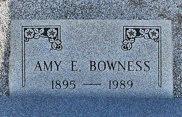 Amy E. Bowness Gravestone Photo