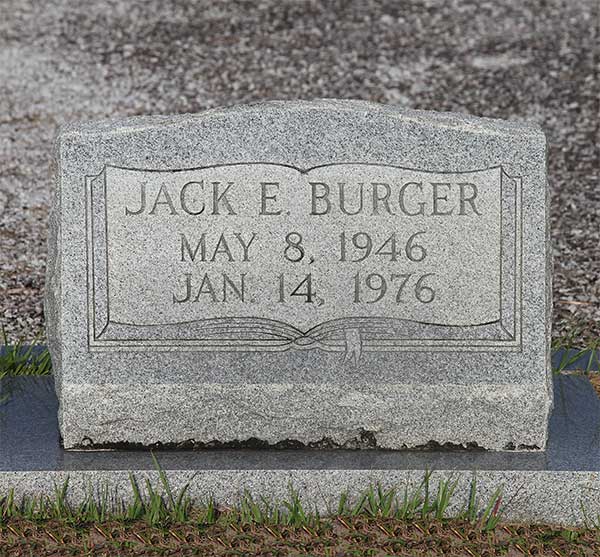 Jack E. Burger Gravestone Photo