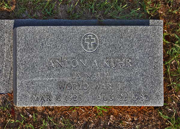 Anton A. Kuhr Gravestone Photo