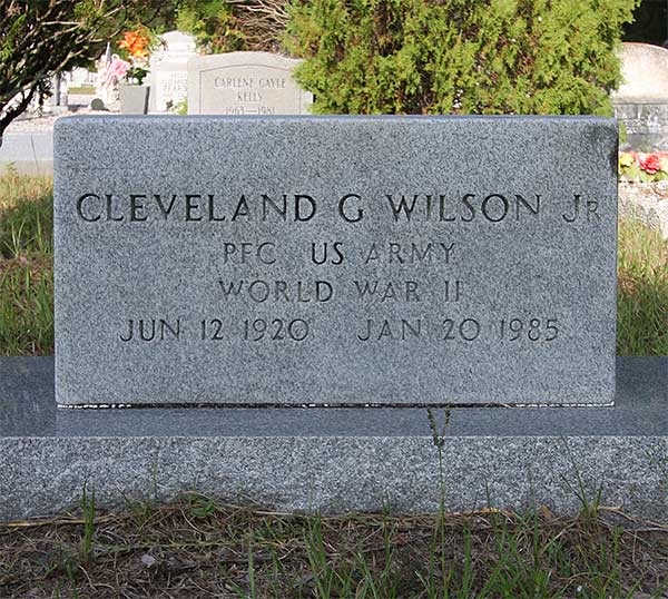 Cleveland G. Wilson Gravestone Photo