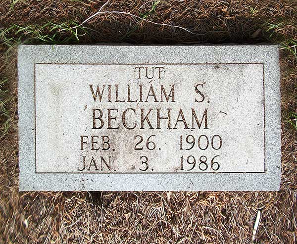 William S. Beckham Gravestone Photo