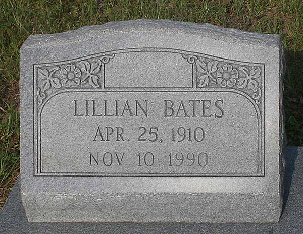 Lillian Bates Gravestone Photo