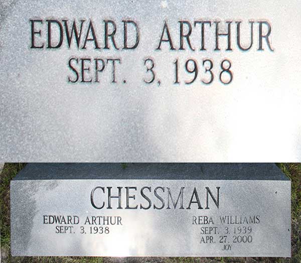 Edward Arthur Chessman Gravestone Photo