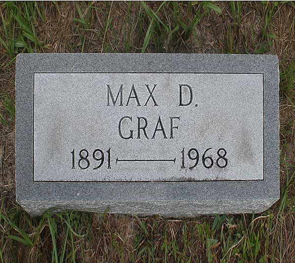 Max D. Graf Gravestone Photo