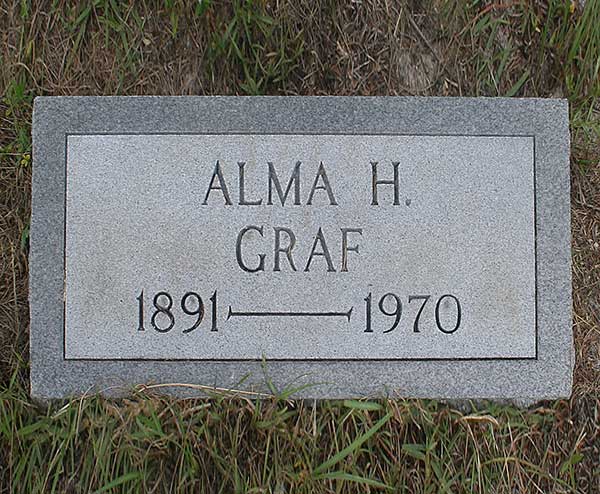 Alma H. Graf Gravestone Photo