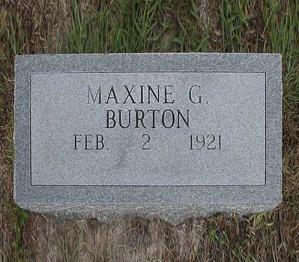 Maxine G. Burton Gravestone Photo