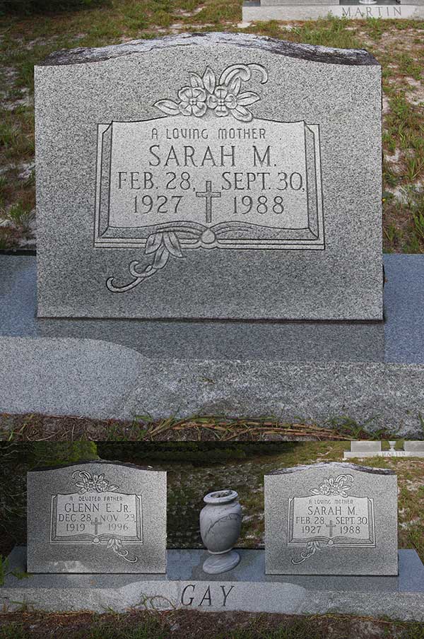 Sarah M. Gay Gravestone Photo