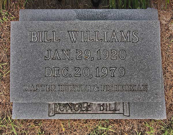 Bill Williams Gravestone Photo