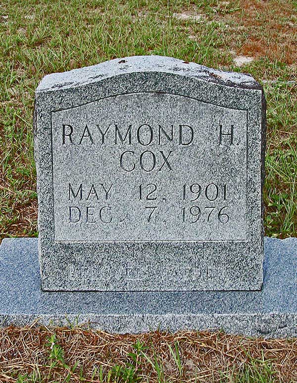 Raymond H. Cox Gravestone Photo