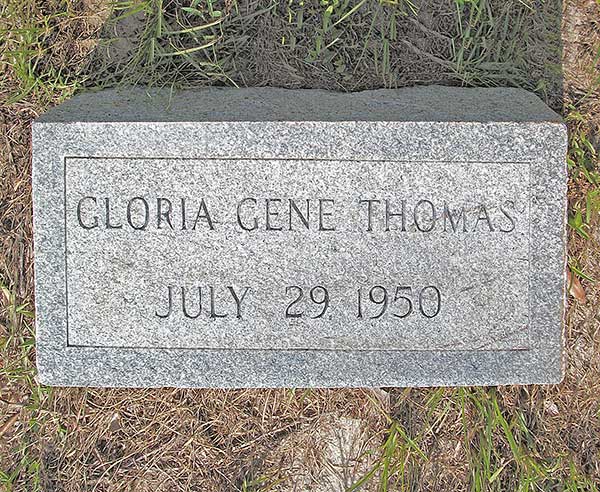 Gloria Gene Thomas Gravestone Photo