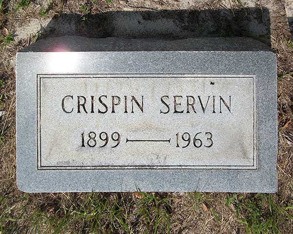 Crispin Servin Gravestone Photo
