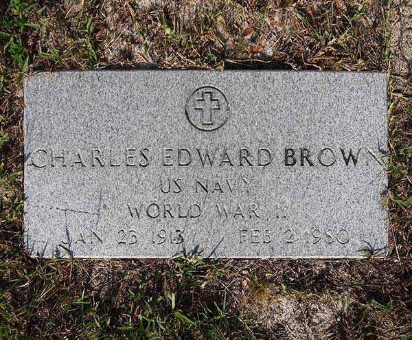 Charles Edward Brown Gravestone Photo