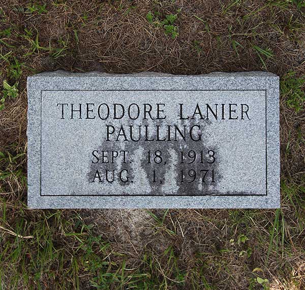 Theodore Lanier Paulling Gravestone Photo