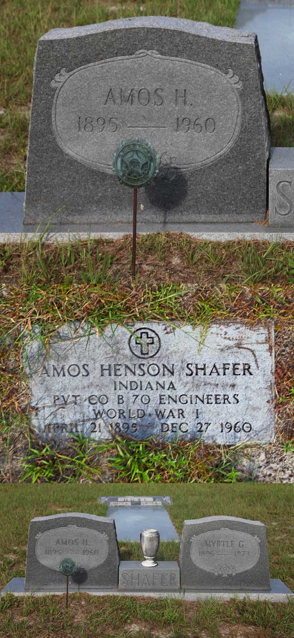 Amos Henson Shafer Gravestone Photo