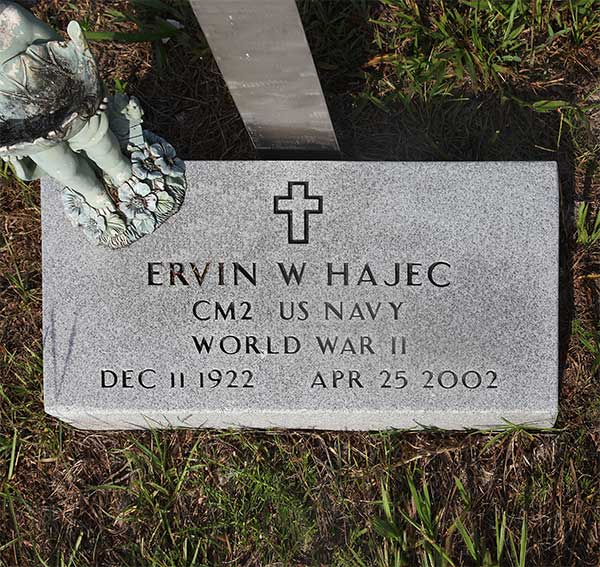 Ervin W. Hajec Gravestone Photo
