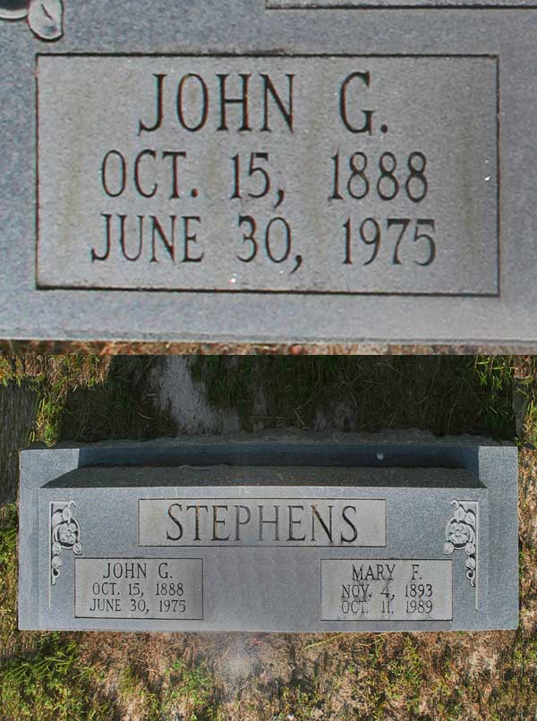 John G. Stephens  Gravestone Photo