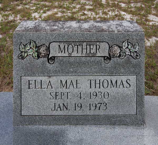 Ella Mae Thomas Gravestone Photo