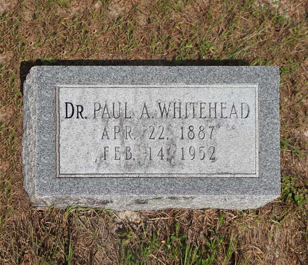 Dr. Paul A. Whitehead Gravestone Photo
