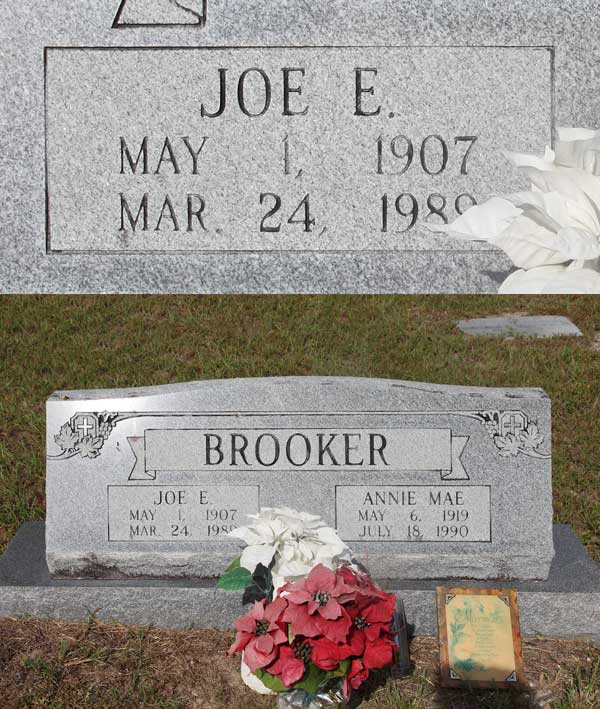 Joe E. Brooker Gravestone Photo
