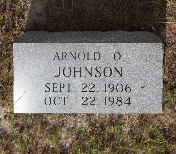Arnold O. Johnson Gravestone Photo
