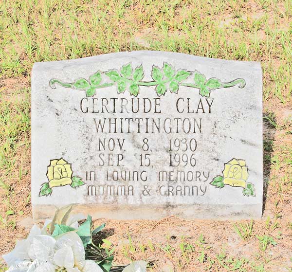 Gertrude Clay Whittington Gravestone Photo
