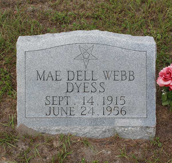 Mae Dell Webb Dyess Gravestone Photo