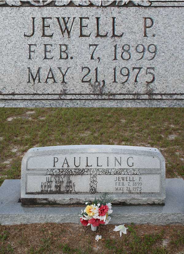 Jewell P. Paulling Gravestone Photo