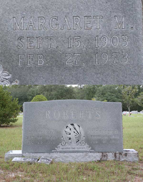 Margaret M. Roberts Gravestone Photo