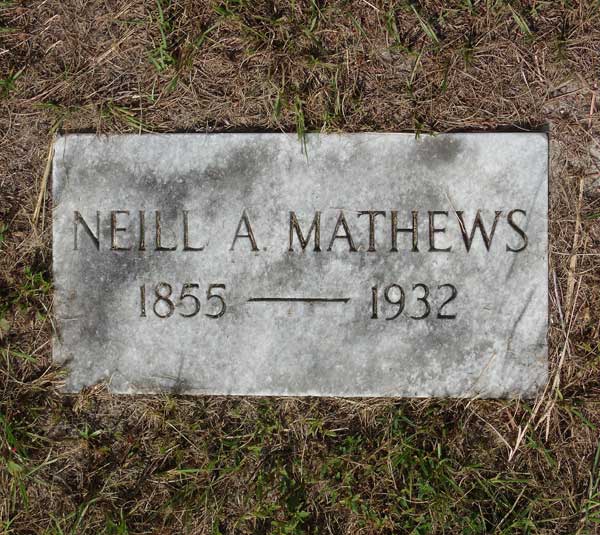 Neill A. Mathews Gravestone Photo