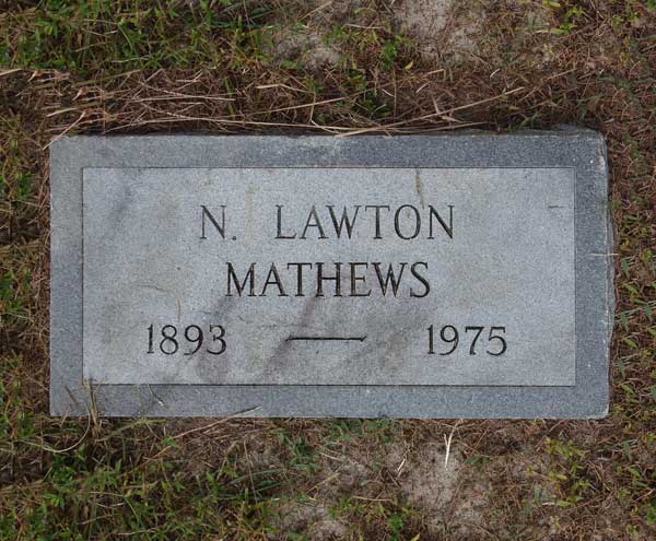 N. Lawton Mathews Gravestone Photo