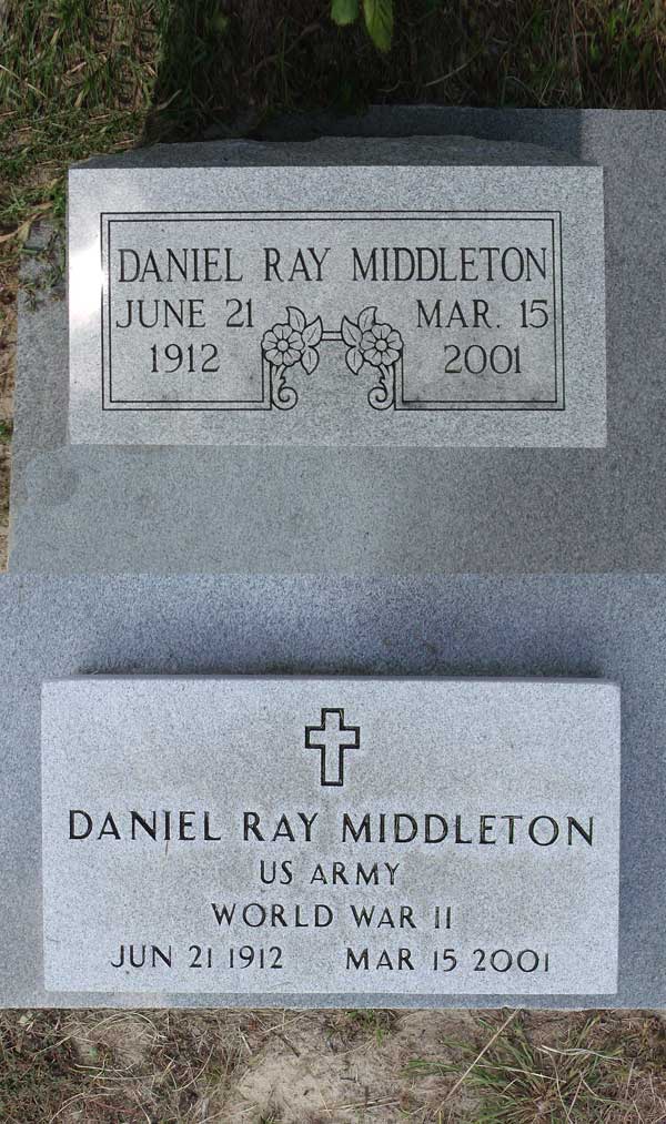 Daniel Ray Middleton Gravestone Photo