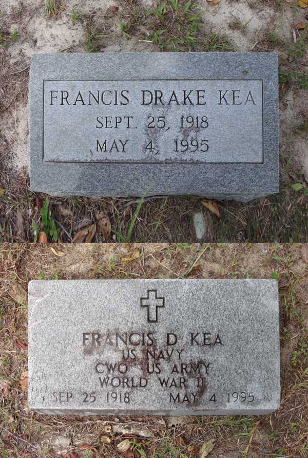 Francis Drake Kea Gravestone Photo