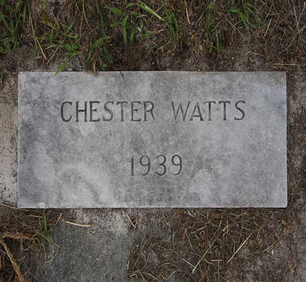 Chester Watts Gravestone Photo