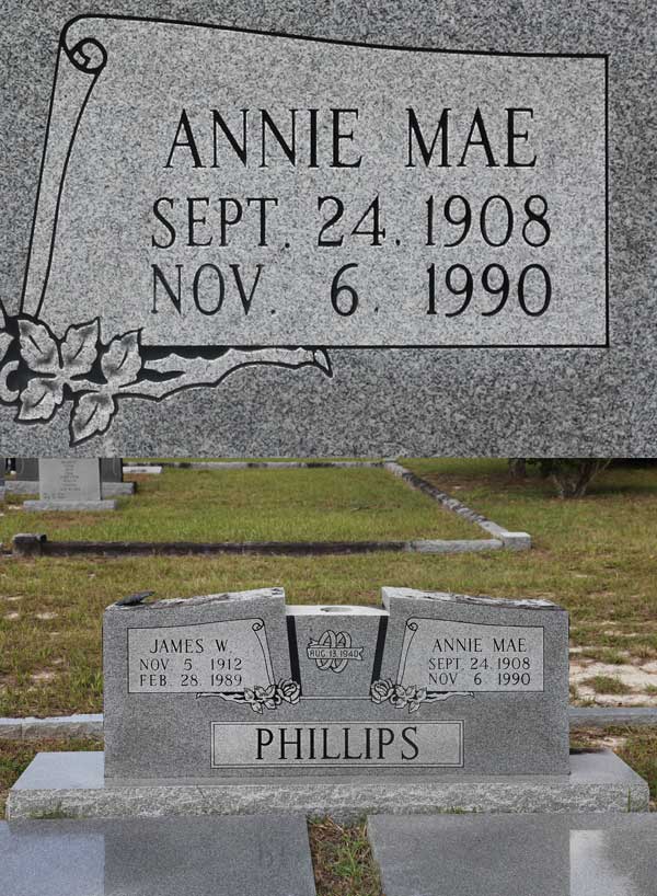 Annie Mae Phillips Gravestone Photo
