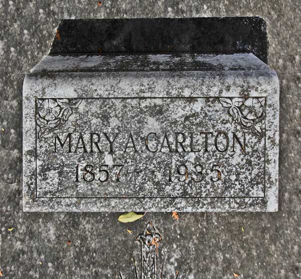 Mary A. Carlton Gravestone Photo