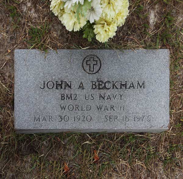 John A. Beckham Gravestone Photo