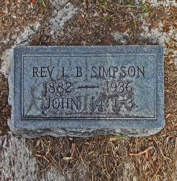 Rev. L.B. Simpson Gravestone Photo