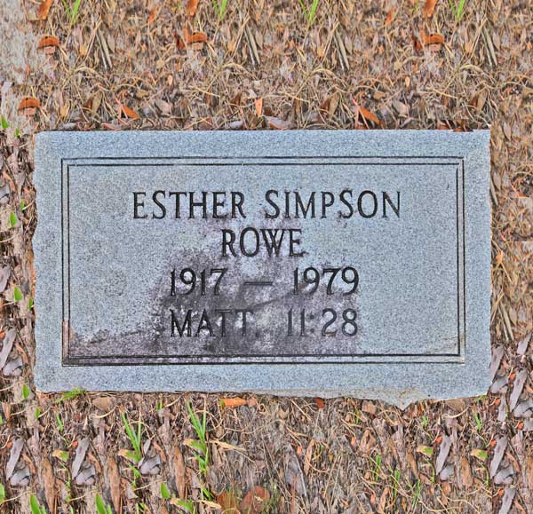 Esther Simpson Rowe Gravestone Photo