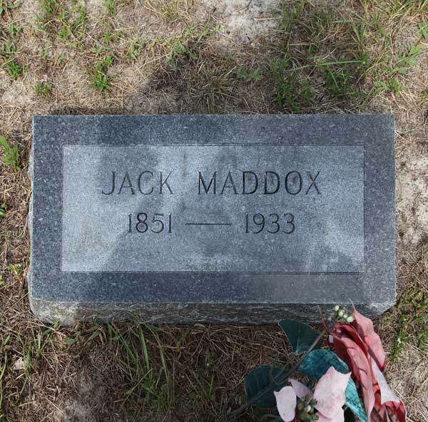 Jack Maddox Gravestone Photo
