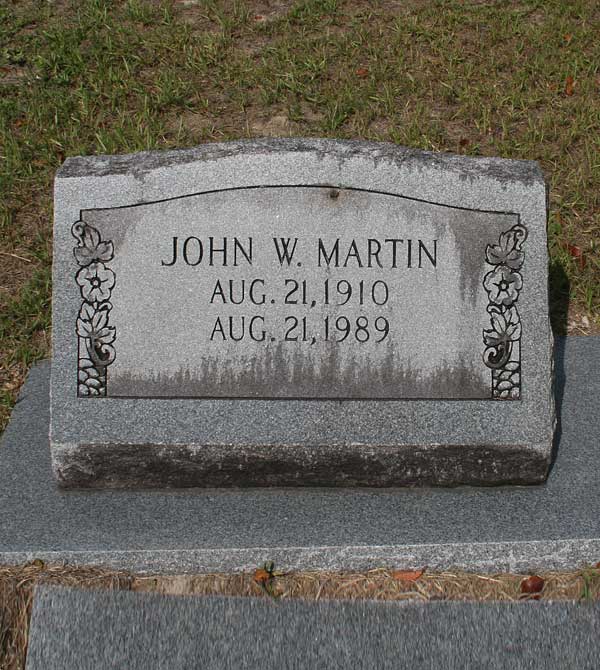 John W. Martin Gravestone Photo