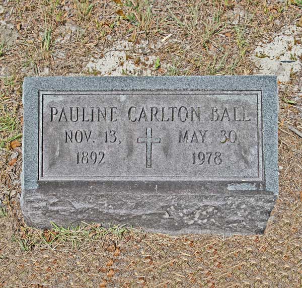 Pauline Carlton Ball Gravestone Photo