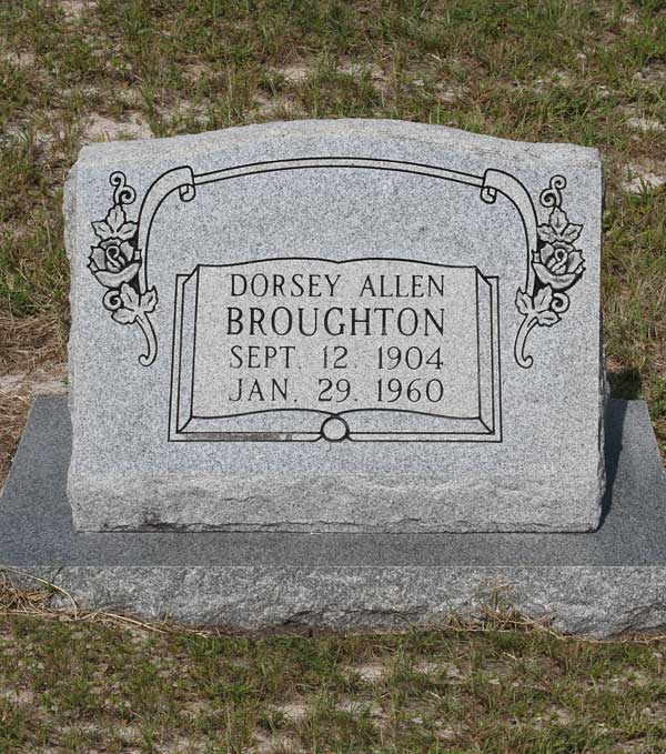 Dorsey Allen Broughton Gravestone Photo