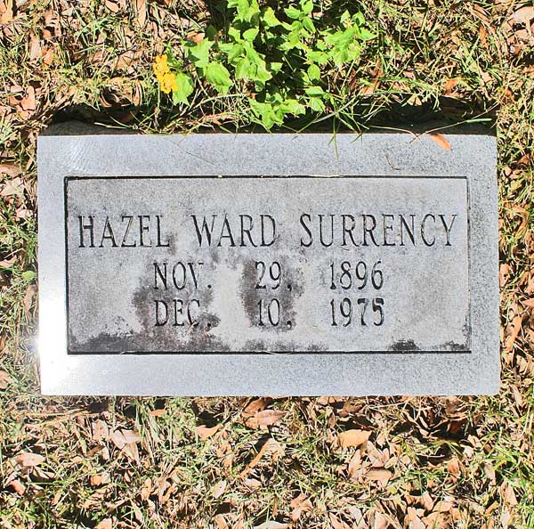 Hazel Ward Surrency Gravestone Photo