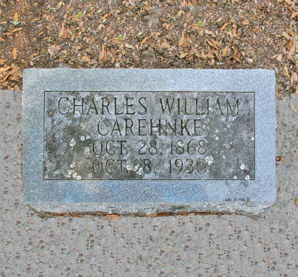 Charles William Carehnke Gravestone Photo