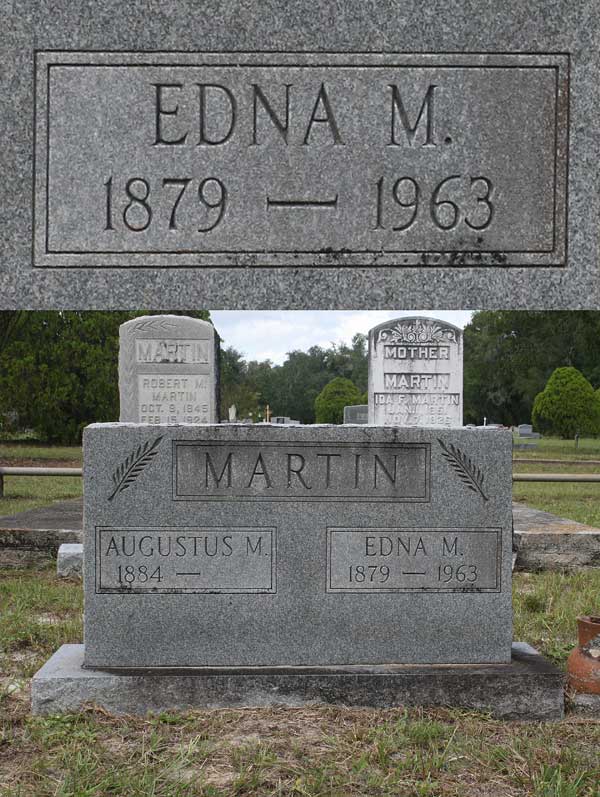 Edna M. Martin Gravestone Photo