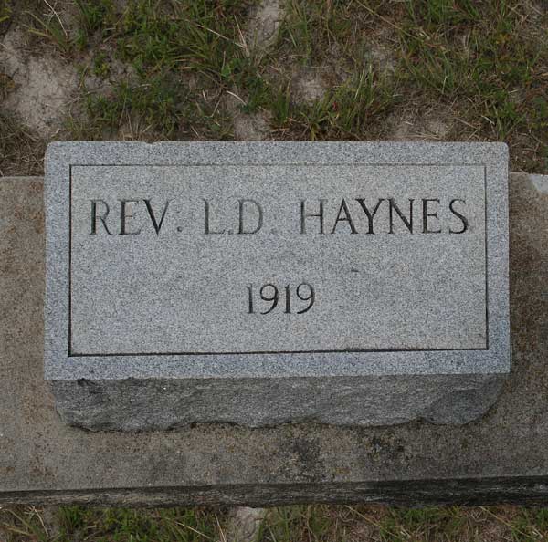 Rev. L.D. Haynes Gravestone Photo